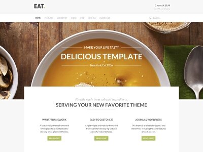 Шаблон для Joomla YooTheme Eat
