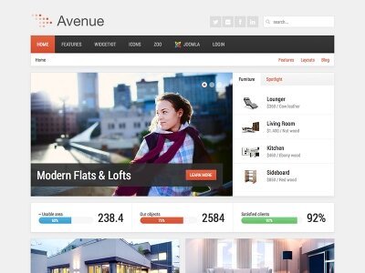 Шаблон для Joomla YOOtheme Avenue
